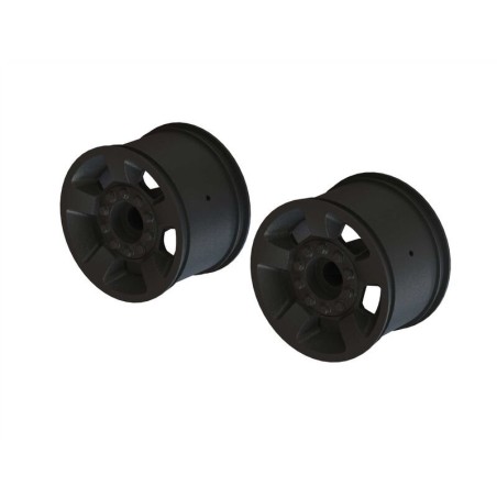 1/10 Front/Rear 2.8 Wheels 14mm Hex Black (2)