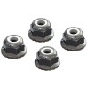 7mm Flanged Nyloc Locknut Silver (4)