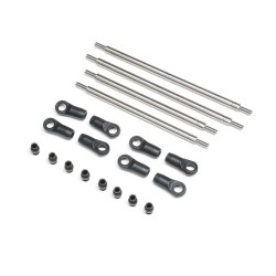 Rear Upper/Lower 4WS Links Set Titanium: AXP8