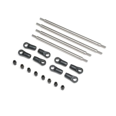 Rear Upper/Lower 4WS Links Set Titanium: AXP8