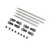 Rear Upper/Lower 4WS Links Set Titanium: AXP8