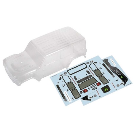 Clear Body Precut: SCX24 Jeep Wrangler JLU