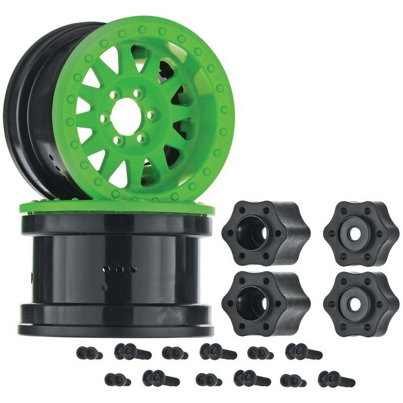 1/10 Method IFD 2.2 Beadlock Wheels 12mm Hex Green (2)