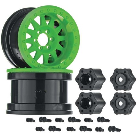 1/10 Method IFD 2.2 Beadlock Wheels 12mm Hex Green (2)
