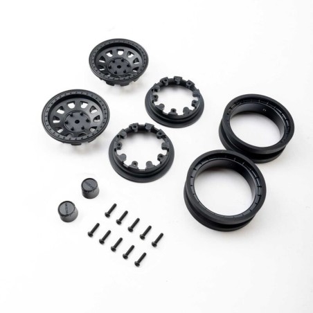 1.9 Raceline Daytona Beadlock Wheels Black (2)