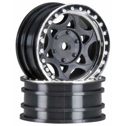 1/10 Walker Evans Street 1.9 Wheels 12mm Hex Black Chrome (2)