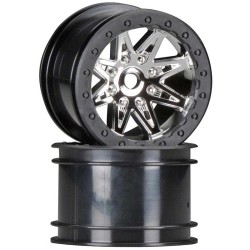 1/10 Rebel 2.2 Wheels 12mm Hex Black Chrome (2)