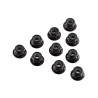 4mm Serrated Nylon Lock Nut Black (10)