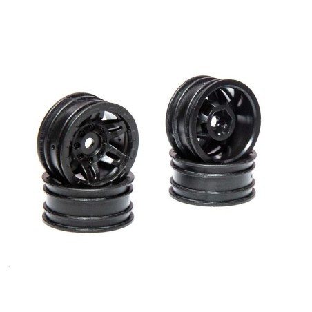 1.0 Rockster Wheels Black (4): SCX24 AX24