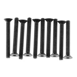 Hex Socket Flat Head M3x25mm Black Oxide (10)
