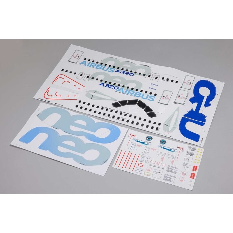 Decal Set: Airbus A320 1.5m Airliner 64mm EDF Jet