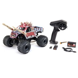 1/18 Mini LMT Zombie 2S 4X4 RTR Brushed Monster Truck (Battery & Charger Included) Red