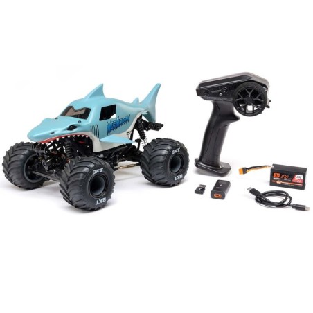 1/18 Mini LMT Megalodon 2S 4X4 RTR Brushed Monster Truck (Battery & Charger Included) Blue