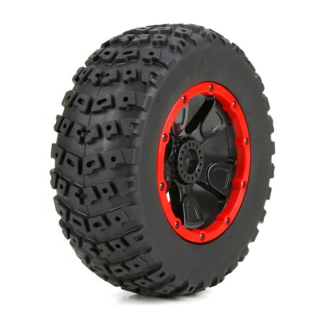 1/5 Left & Right Front/Rear 4.75 Pre-Mounted Tires 24mm Hex (2): DB XL