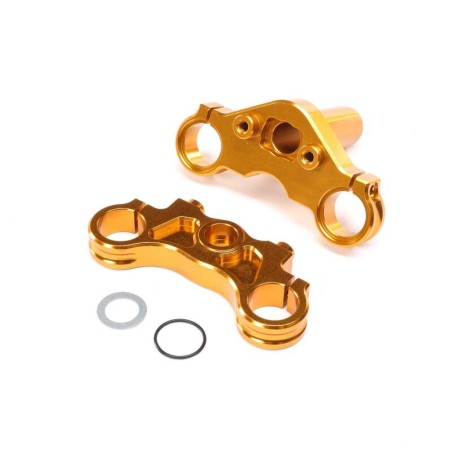 Aluminum Triple Clamp Set Gold: PM-MX/SM