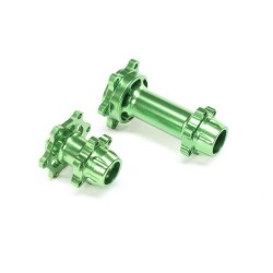 Aluminum Hub Set Machined Green: PM-MX/SM