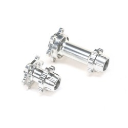 Aluminum Hub Set Machined Silver : PM-MX/SM