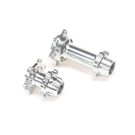 Aluminum Hub Set Machined Silver : PM-MX/SM