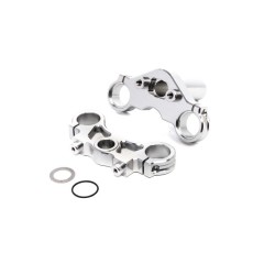 Aluminum Triple Clamp Set Silver: PM-MX/SM