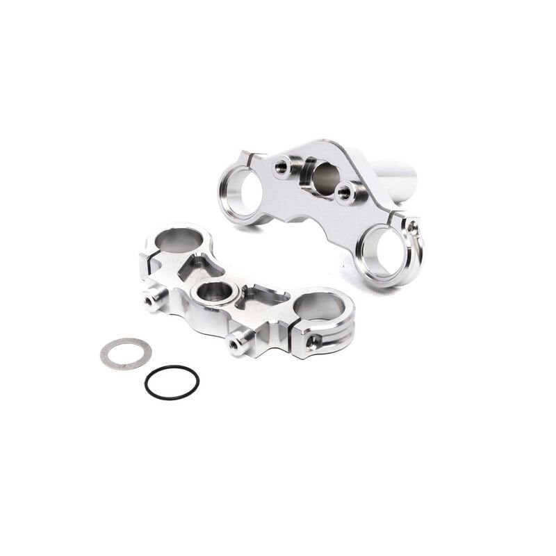 Aluminum Triple Clamp Set Silver: PM-MX/SM