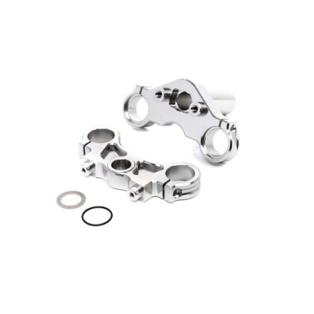 Aluminum Triple Clamp Set Silver: PM-MX/SM