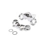 Aluminum Triple Clamp Set Silver: PM-MX/SM