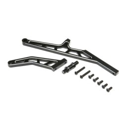 Chassis Brace Set Rear Aluminum Black: DBXL-E 2.0