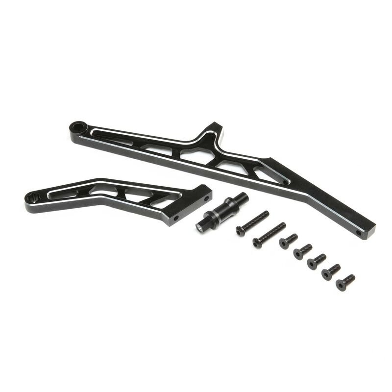 Chassis Brace Set Rear Aluminum Black: DBXL-E 2.0