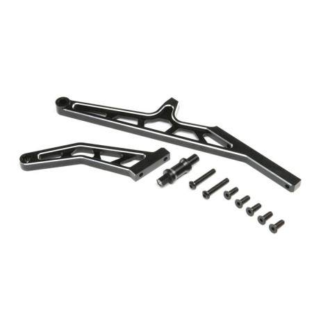 Chassis Brace Set Rear Aluminum Black: DBXL-E 2.0