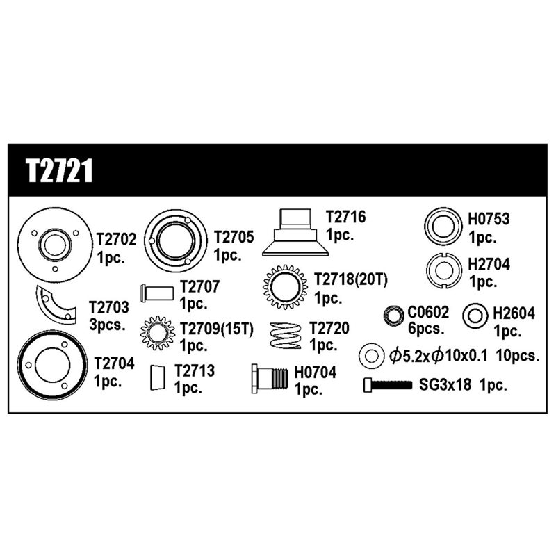 CLUTCH SET FOR MTX-6 INCLUDING BALL BEARINGS