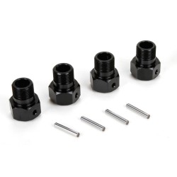 Wheel Hex Black and Pin (4): MTXL/DBXL-E/DBXL 2.0