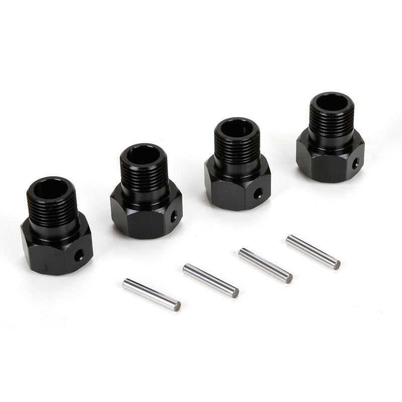 Wheel Hex Black and Pin (4): MTXL/DBXL-E/DBXL 2.0