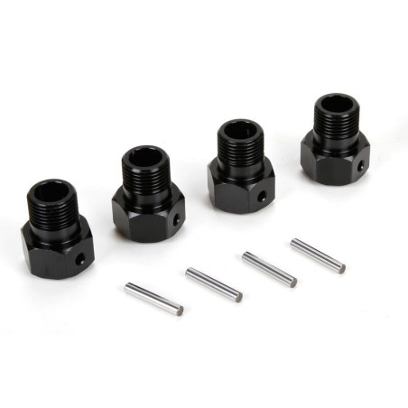 Wheel Hex Black and Pin (4): MTXL/DBXL-E/DBXL 2.0