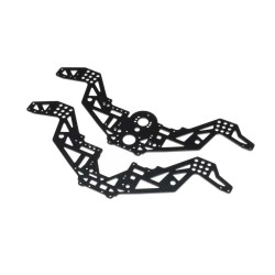 Chassis Plate Set V2 Black: Mini LMT Megalodon