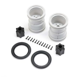 2.6 Wheel with Beadlock Ring Black (2): LMT 2.0