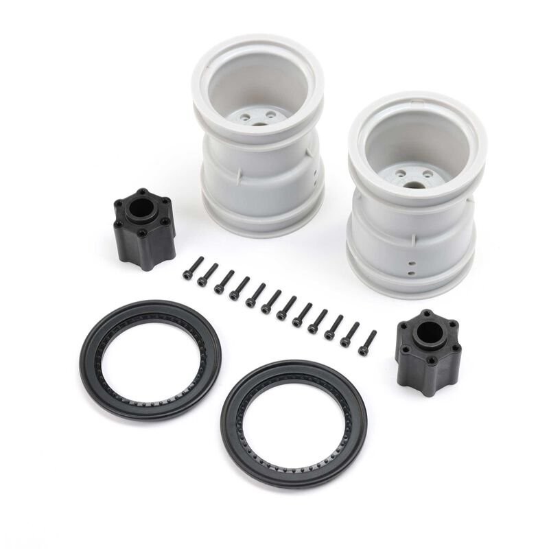 2.6 Wheel with Beadlock Ring Black (2): LMT 2.0