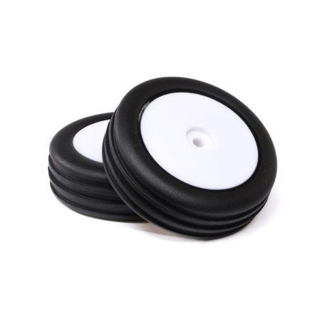 Wide Body Rib Front Mounted Tires White (2): Mini B