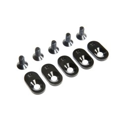 Engine Mount Insert and Screws 21T Black (5): 5ive-T 2.0 (fits 62T spur)