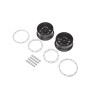 Wheel Black  Beadlock Silver (2)  DBXL-E