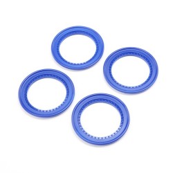 Snap-in Beadlock Rings Blue (4): LMT 2.0