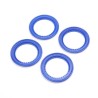Snap-in Beadlock Rings Blue (4): LMT 2.0