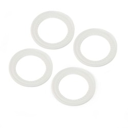 Snap-in Beadlock Rings White (4): LMT 2.0