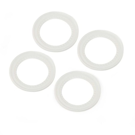 Snap-in Beadlock Rings White (4): LMT 2.0