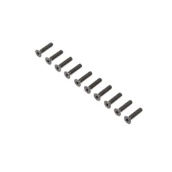 Flat Head Screws Steel Black Oxide M4 x 18mm (10)