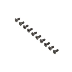 Flat Head Screws Steel Black Oxide M4 x 10mm (10)