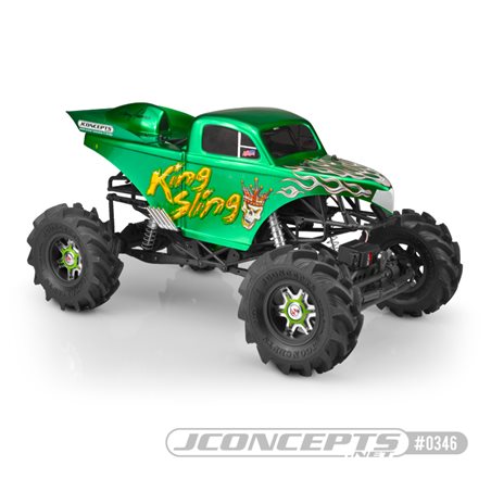 King Sling - Mega Truck body w/ scoop & spoiler (Fits - Axial SMT10 - 7" width & 13" wheelbase)