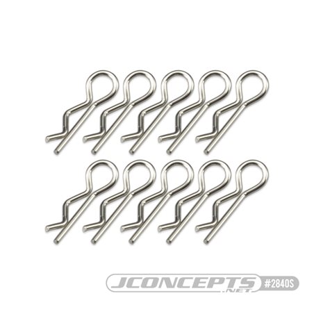 JConcepts - compact / angled body clips, silver, 10pc