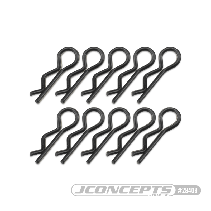 JConcepts - compact / angled body clips, black, 10pc