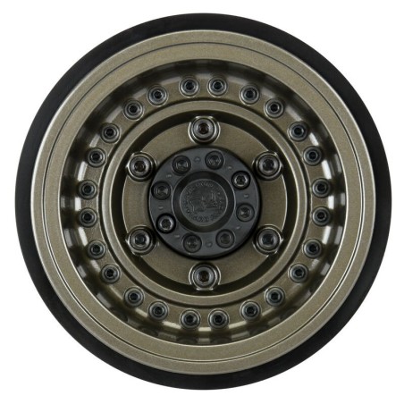 1/6 Black Rhino Armory Alum 2.9 Dual Offset SCX6 Wheels (2) Gunmetal