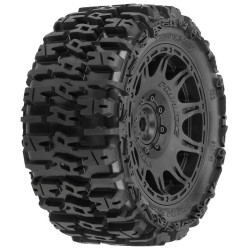 1/6 Trencher F/R 5.7” Tires Mounted 24mm Black Raid 8x48 Hex (2)